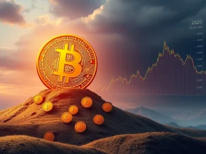 A visual representation of Bitcoin's dominance over altcoins, with the Altcoin Index falling, illustrating the current Bitcoin Season.