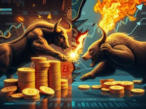 Visualizing Bitcoin's market tension: futures shorting clashes with exchange buying, signaling a potential Bitcoin short squeeze.