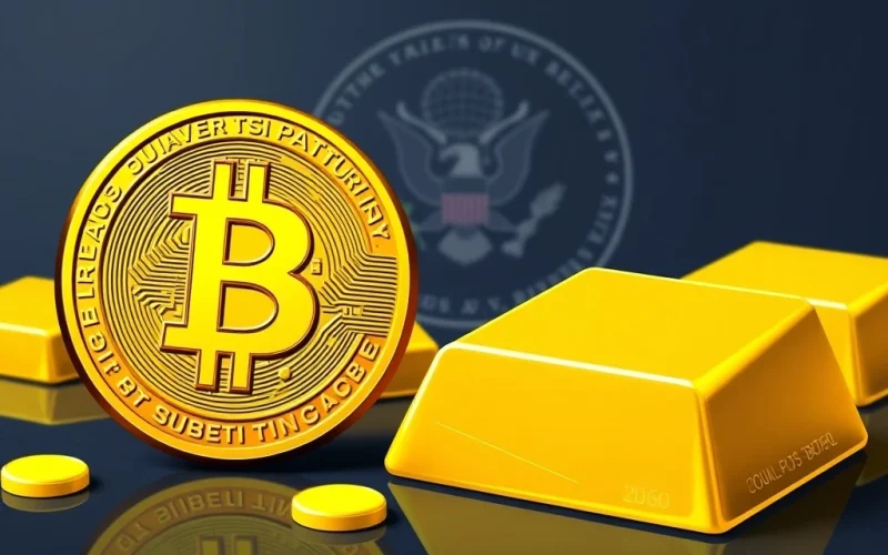 Bitcoin and gold bars compared as stores of value by U.S. Treasury