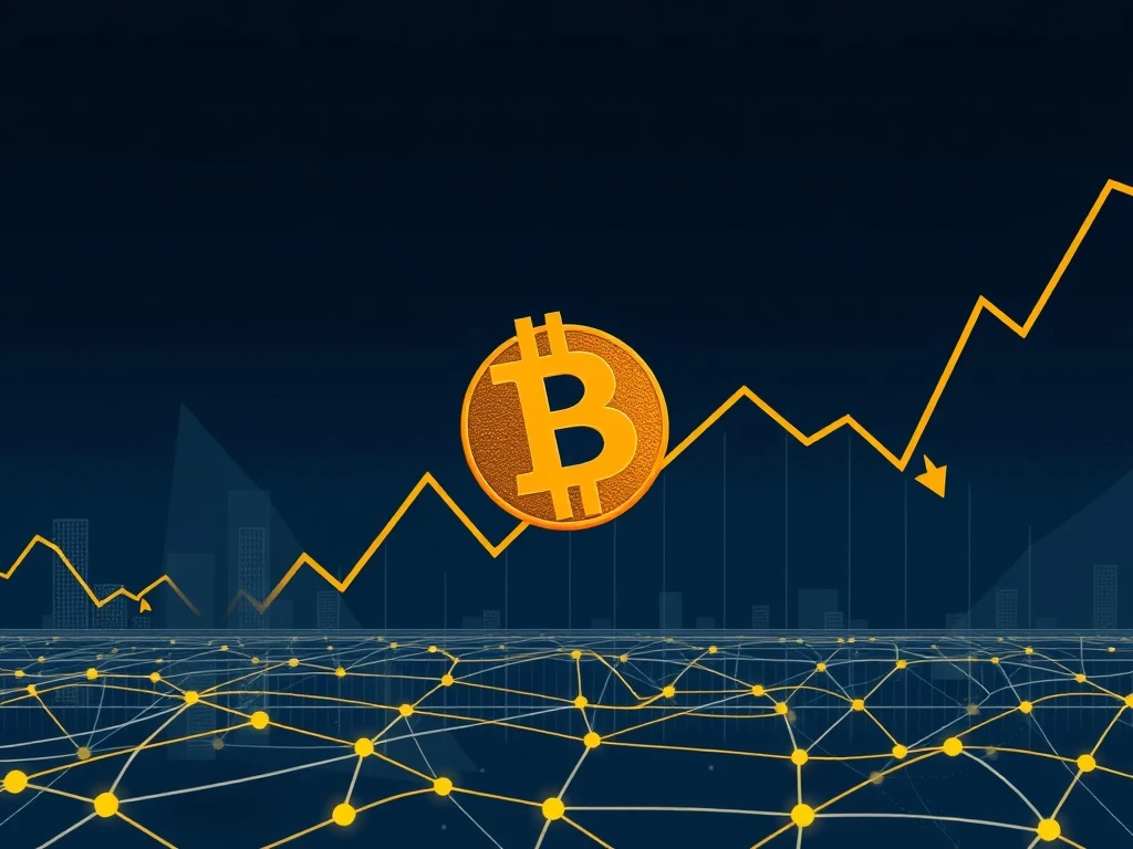 A visual representation of a significant Bitcoin transfer impacting market dynamics, illustrating the BTC price drop and market volatility.