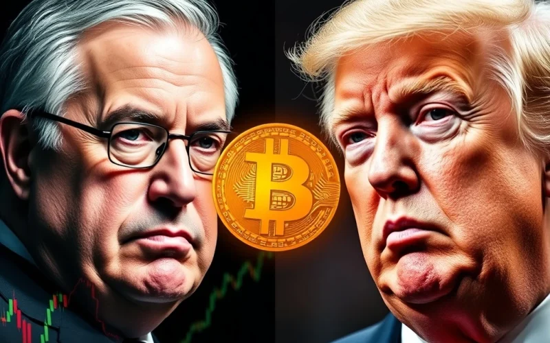 Bitcoin shines between Powell and Trump in economic debate