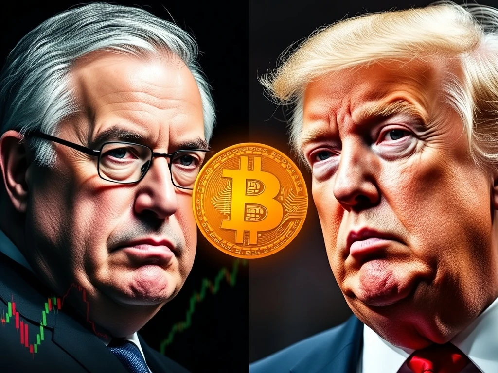 Bitcoin shines between Powell and Trump in economic debate