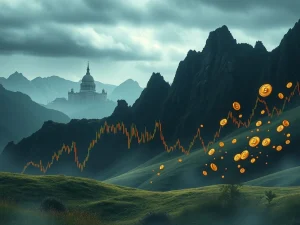 Chart showing Bitcoin price volatility with an overlay representing Galaxy Digital's impact from dormant Bitcoin transfers.