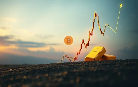 A calm Bitcoin price chart line suddenly breaks into a sharp spike, illustrating the potential for dramatic Bitcoin volatility and cross-asset market shifts.