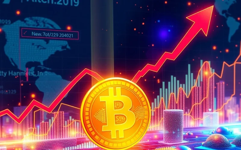 A dynamic chart illustrating Bitcoin's Bollinger Bands tightening, indicating an imminent volatility spike and potential price breakout, reflecting the latest Bitcoin news today.