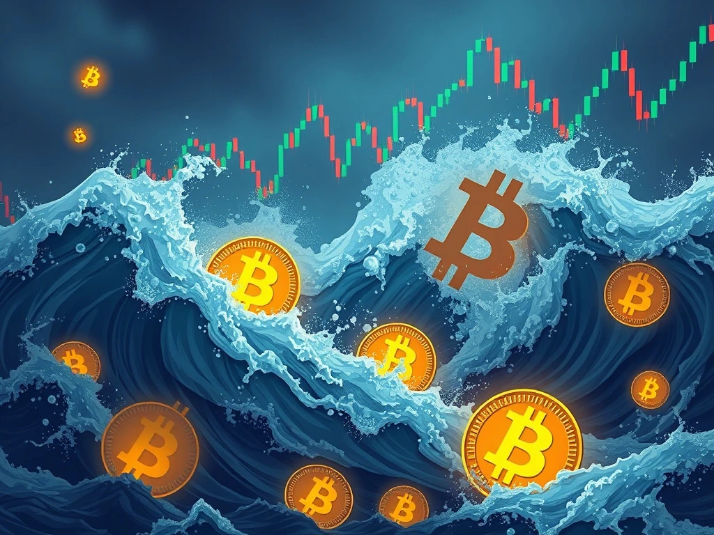A visual representation of Bitcoin volatility and dormant coins impacting the BTC price, signaling crucial market shifts.