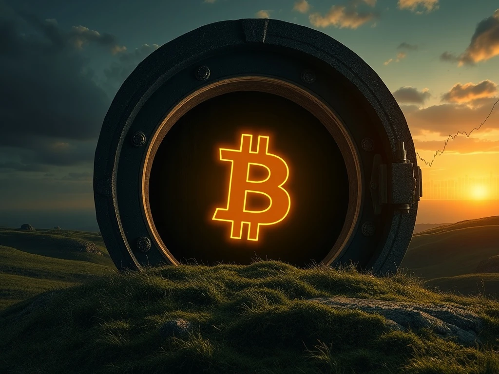 A digital Bitcoin wallet icon with a large dollar amount, representing the massive dormant Bitcoin wallet transfer and its significant value.