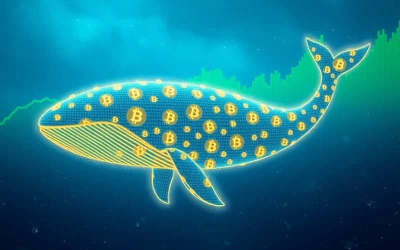 Illustrates a Bitcoin whale's massive BTC transfer and the crypto market's robust liquidity and price rebound.