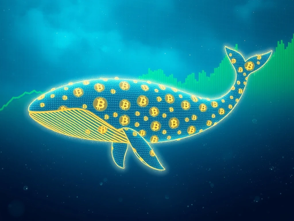 Illustrates a Bitcoin whale's massive BTC transfer and the crypto market's robust liquidity and price rebound.