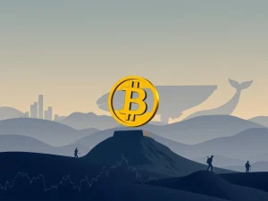 A Bitcoin symbol standing strong, representing the current stable Bitcoin Price amidst a whale-driven rally.