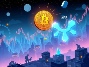Bitcoin and XRP price swings with mining shocks in cryptocurrency market