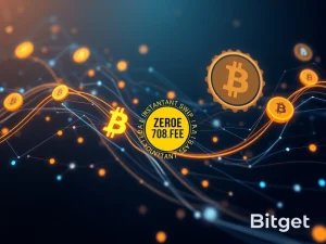 Visualizing the seamless execution of large-volume Bitget block trade crypto swaps with zero fees on the Bitget platform.