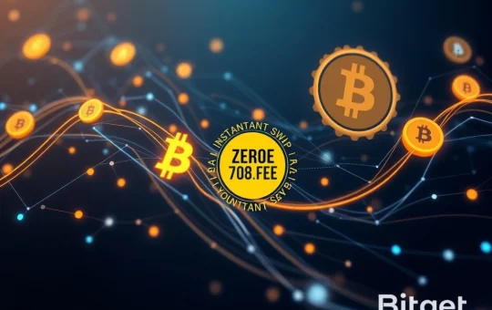 Visualizing the seamless execution of large-volume Bitget block trade crypto swaps with zero fees on the Bitget platform.