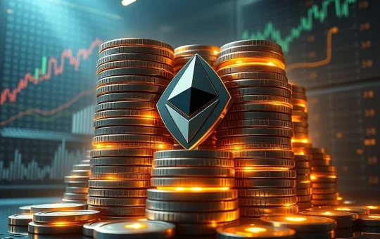 Visualizing BitMine's massive Ethereum holdings, symbolizing over $2 billion in digital assets and significant crypto portfolio growth.
