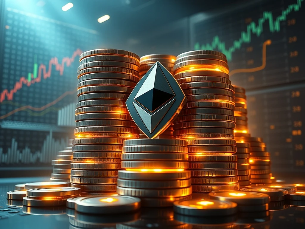 Visualizing BitMine's massive Ethereum holdings, symbolizing over $2 billion in digital assets and significant crypto portfolio growth.