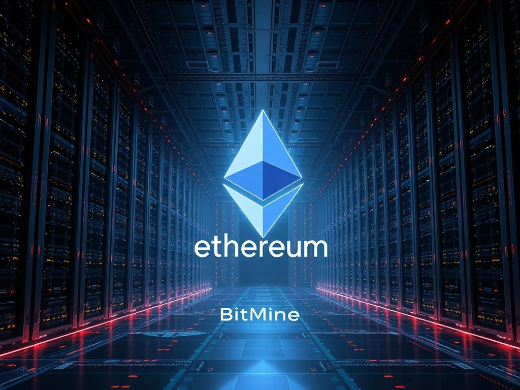 A visual representation of BitMine's significant Ethereum News, highlighting their substantial ETH holdings and staking strategy.