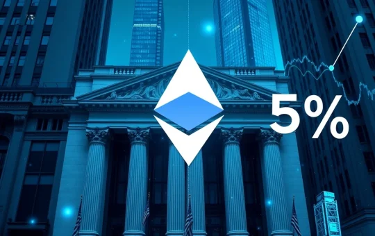 A visual representation of BitMine's NYSE options trading strategy aiming for a significant Ethereum supply, bridging traditional finance and crypto.
