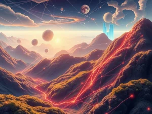 A visual representation of Bittensor's subnet market growth, symbolizing its approach to a $1 billion valuation in decentralized AI.