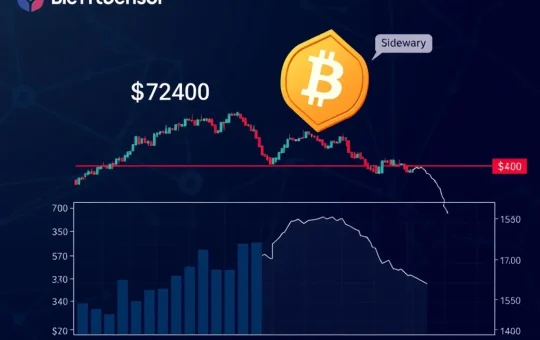 A chart showing Bittensor TAO's price consolidating around $412 with declining crypto trading volume, indicating market indecision.