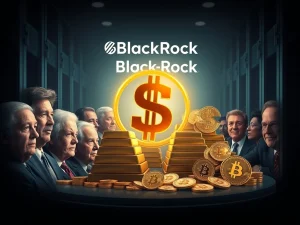 Central bank leaders contemplating a strategic shift from the US dollar to Bitcoin and gold reserves, as highlighted by BlackRock.