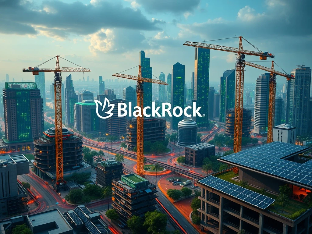BlackRock's vision for ESG-focused infrastructure investment in a futuristic city