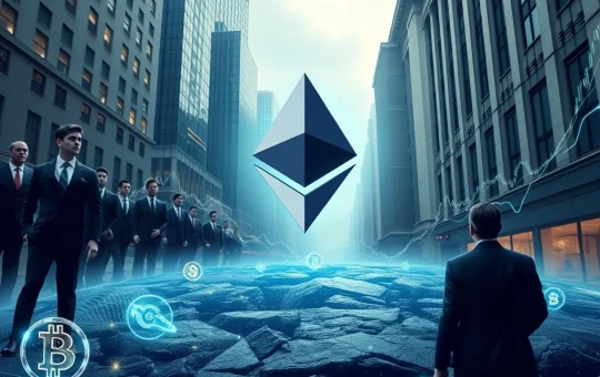 BlackRock's game-changing proposal to integrate 3.5% yield staking into their Ethereum ETF, symbolizing institutional crypto adoption.