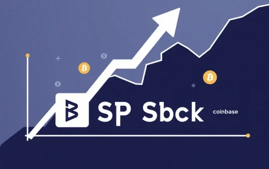 A chart illustrating Block's stock surge after its Block S&P 500 inclusion, highlighting its role as a key crypto-adopting company.
