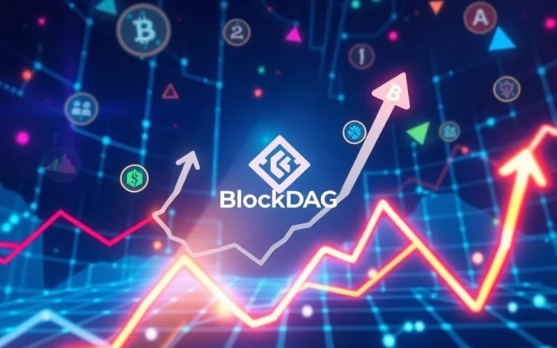 Charts showing BlockDAG and other mid-cap altcoins surging, representing significant crypto investment growth during the altcoin season.