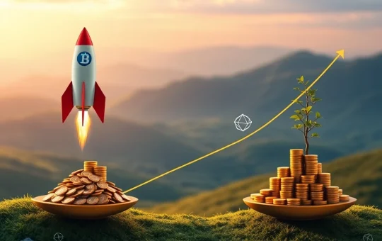 Visualizing the contrasting investment strategies of BlockDAG's rapid presale growth and Cardano's steady, long-term potential.