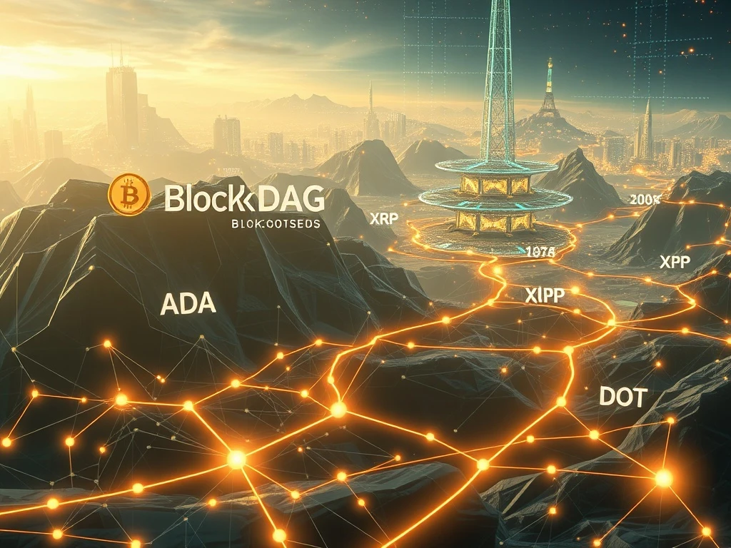 BlockDAG competing with ADA, XRP, and DOT in the cryptocurrency market