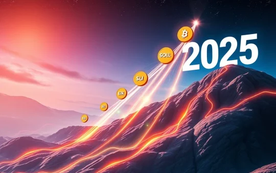 Visualizing BlockDAG's projected 30x growth alongside Solana, Chainlink, and Sui leading an exciting Q3 2025 crypto rally.