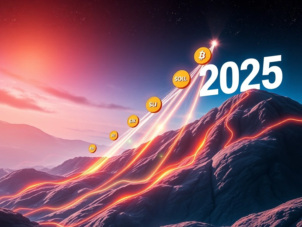 Visualizing BlockDAG's projected 30x growth alongside Solana, Chainlink, and Sui leading an exciting Q3 2025 crypto rally.