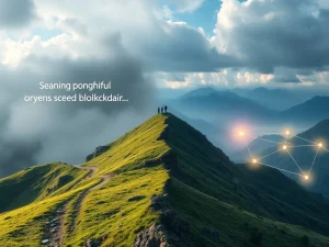 A visual metaphor contrasting BlockDAG's prolonged, uncertain crypto presale with DeSoc crypto's clear path to transparent success.