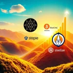 Visualizing the impressive July crypto market surge led by BlockDAG, Hedera, PEPE, and Stellar, highlighting their significant gains and strategic growth.