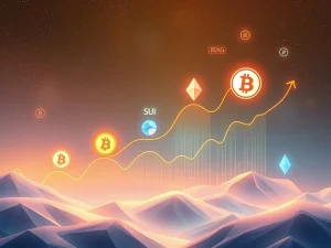 Dynamic charts showing BlockDAG and other mid-cap crypto assets surging, illustrating the significant growth and high return potential in the current market.