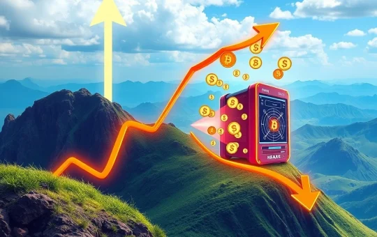 A visual representation of NEAR Protocol's surge, BlockDAG's impressive mining ROI, and Shiba Inu's price drop, illustrating crypto market volatility.