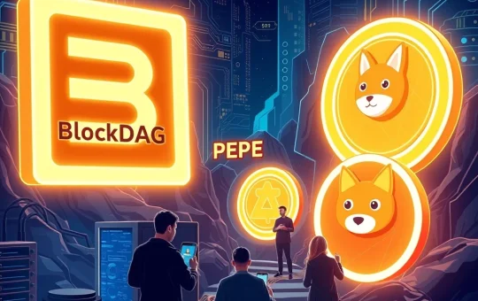 BlockDAG and trending cryptos PEPE, ADA, DOGE in a dynamic digital market scene