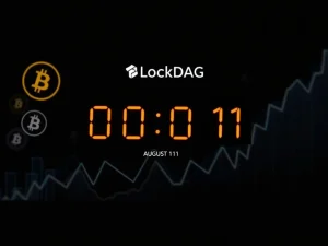 A digital interface with a countdown, representing the final hours of the BlockDAG presale before its August 11 launch, symbolizing high crypto ROI potential.