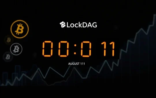 A digital interface with a countdown, representing the final hours of the BlockDAG presale before its August 11 launch, symbolizing high crypto ROI potential.