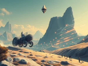 A visual metaphor contrasting BlockDAG's rapid growth with Cardano's measured progress, illustrating key trends in Ethereum News and blockchain adoption.
