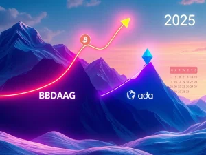 Graph showing BlockDAG presale's explosive ROI potential significantly outperforming Cardano's growth.
