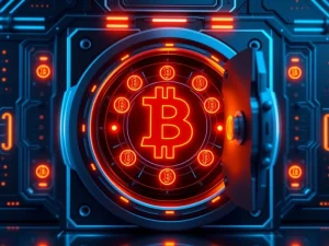 Blockmate Ventures Bitcoin treasury expansion strategy visualized with digital vault.