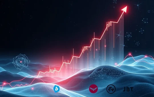 A rising blue-chip stocks chart illustrating market resilience driven by AI investing strategies.
