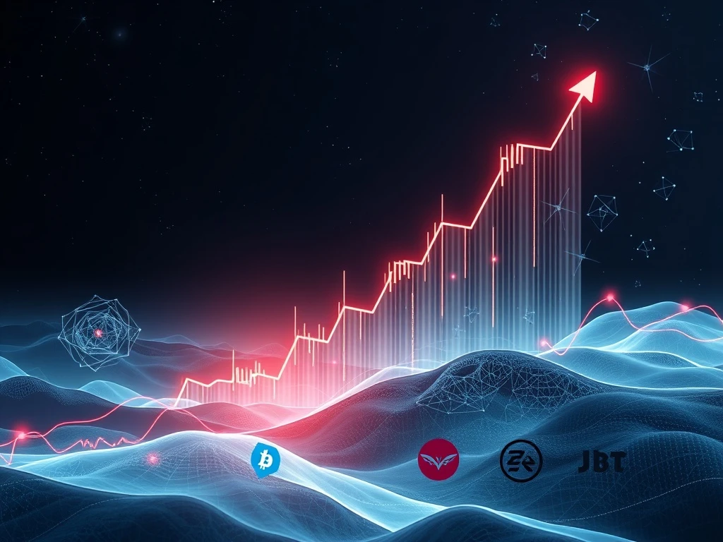 A rising blue-chip stocks chart illustrating market resilience driven by AI investing strategies.