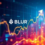 A chart illustrating the significant BLUR crypto price surge, symbolizing the impact of recent protocol upgrades and network adoption.