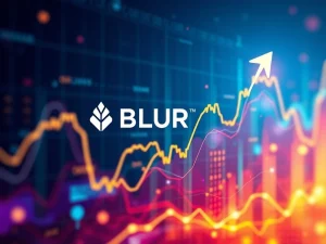 A chart illustrating the significant BLUR crypto price surge, symbolizing the impact of recent protocol upgrades and network adoption.