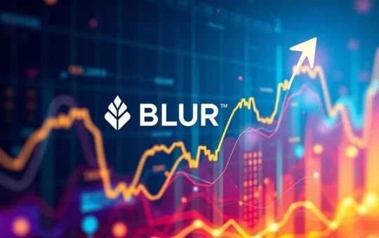 A chart illustrating the significant BLUR crypto price surge, symbolizing the impact of recent protocol upgrades and network adoption.