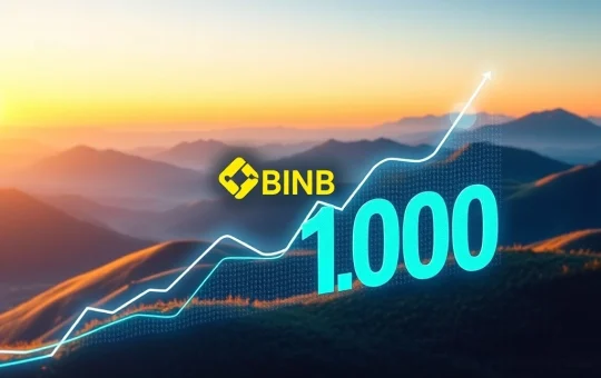 A dynamic chart illustrating the strong upward trajectory of BNB, highlighting its breakout and the potential for a $1,000 BNB price target, driven by market demand.