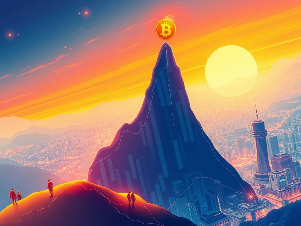 A rising digital chart showing BNB price reaching an all-time high, symbolizing the coin's growth fueled by strategic token burns and institutional investment.