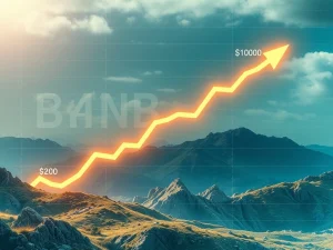 A chart showing the BNB price breaking through resistance, symbolizing its potential surge towards $1K and $2K targets, highlighting the strong BNB technical analysis.